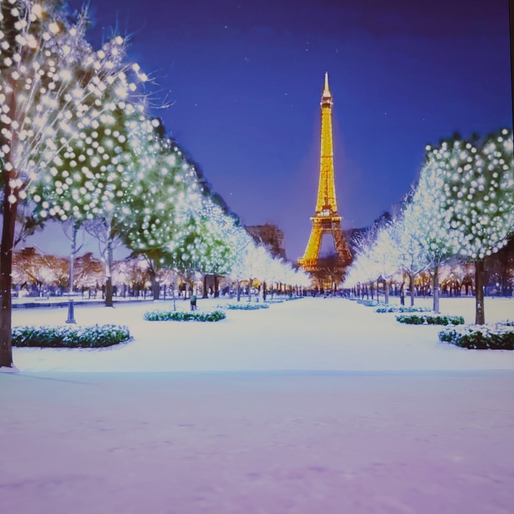 期間限定【ベース付き】冬の公園/イルミネーションセット 着せ替えウォールL 受注制作