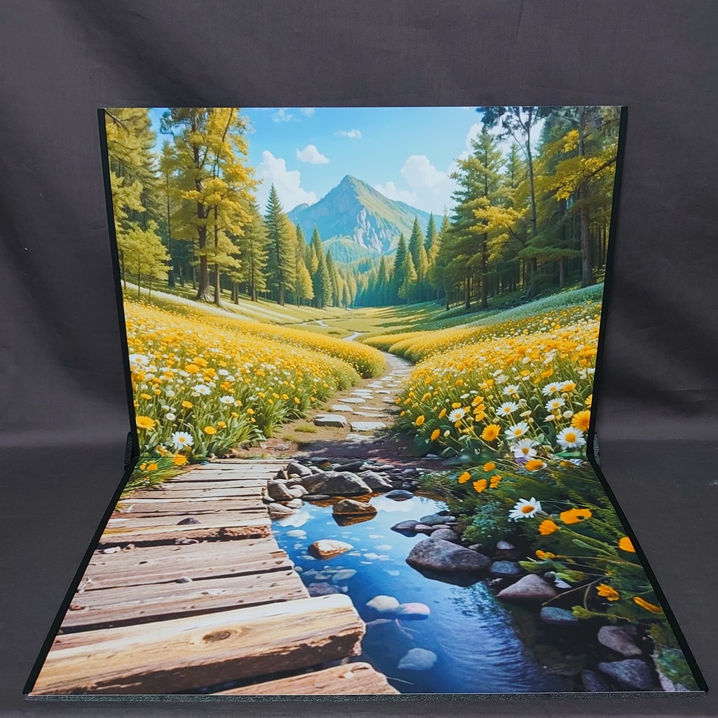 新作期間限定【ベース付き】お花畑/アートウォールセット 着せ替えウォールＬ 受注制作