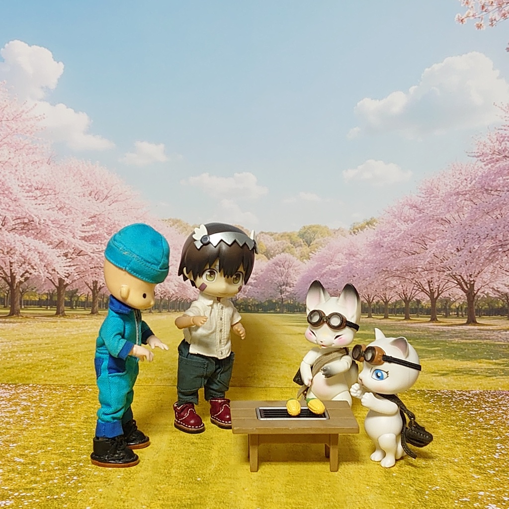 新作期間限定【ベース付き】桜の広場/メンテナンスルーム 着せ替えウォールL 受注制作