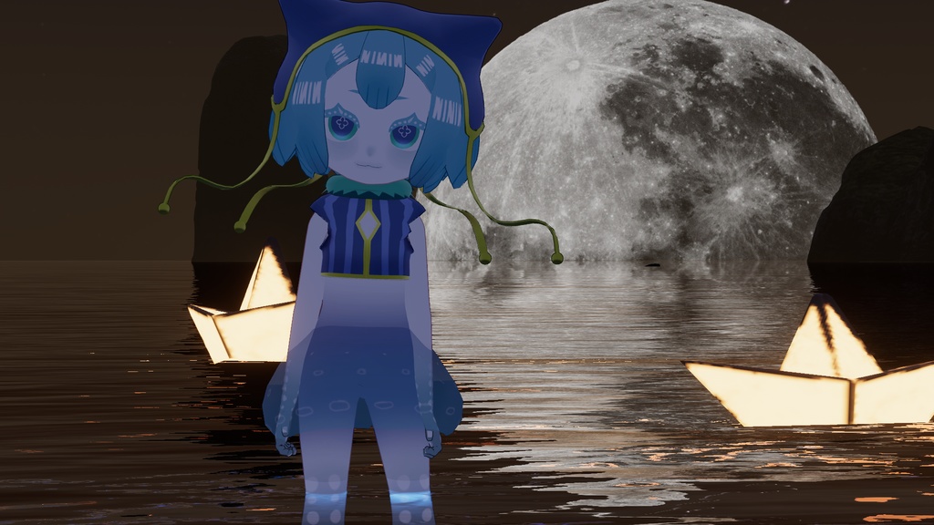 くらげねこVer3【VRChat対応3Dモデル】