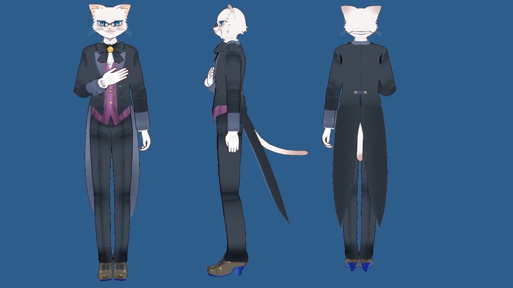 猫執事フィリス【VRChat対応3Dモデル】 - 日進月歩ありた工房 - 2/3