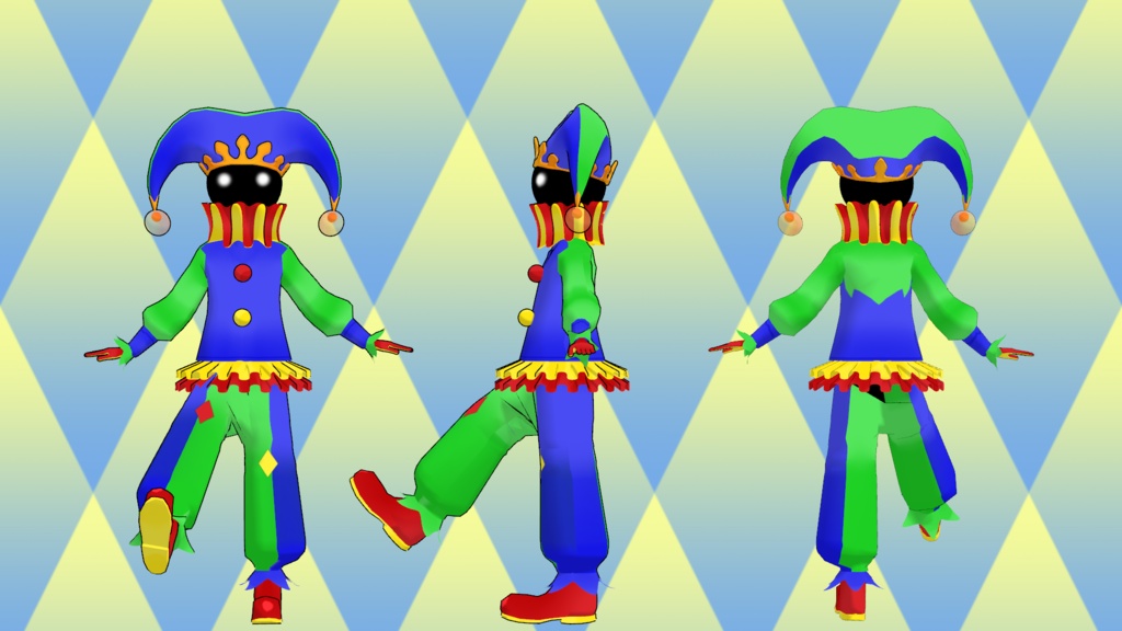ピエロット【VRChat対応3Dモデル】 - 日進月歩ありた工房 - 2/3