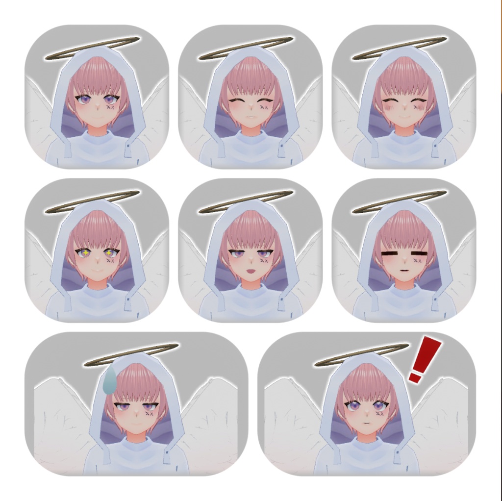 天使ノアレ【VRChat対応3Dモデル】 - 日進月歩ありた工房 - 3/3