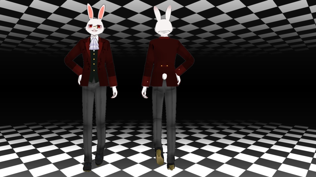 兎伯爵ハーゼン【VRChat対応3Dモデル】