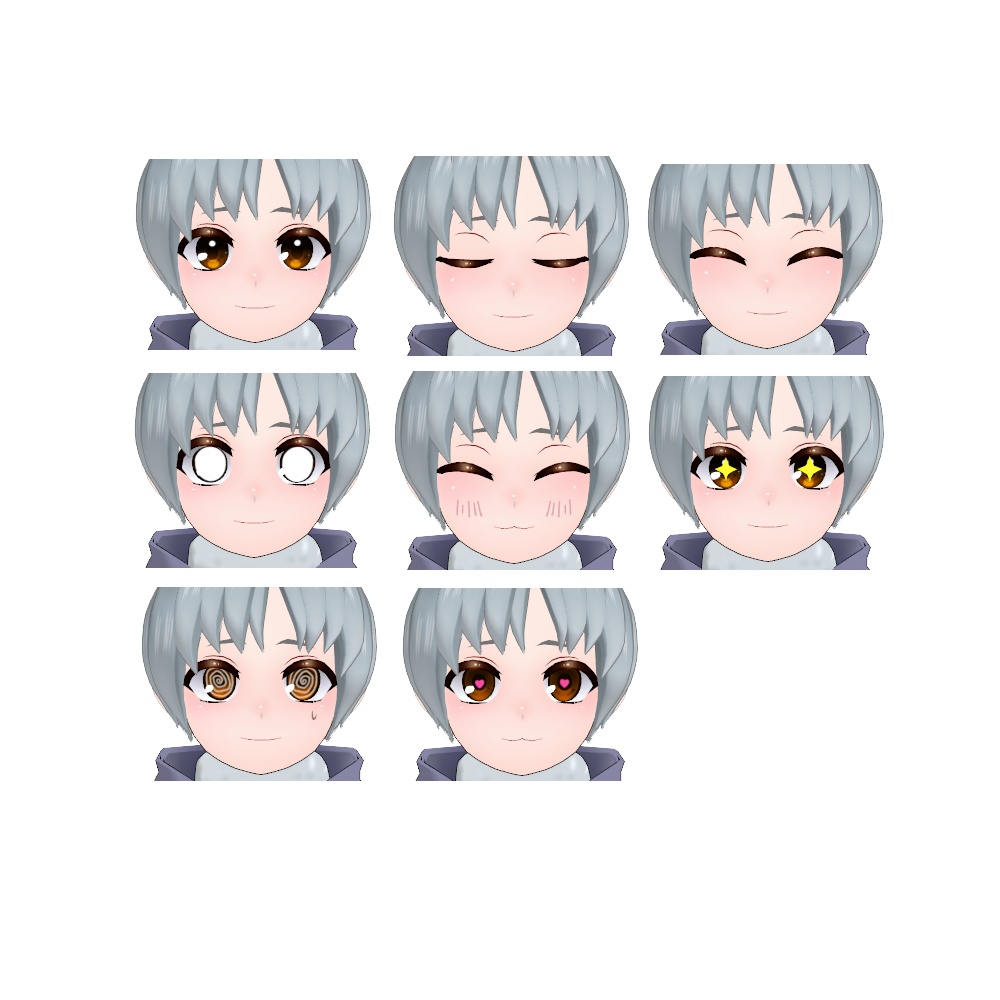 灰色狼シャン【VRChat対応3Dモデル】 - 日進月歩ありた工房 - 3/3