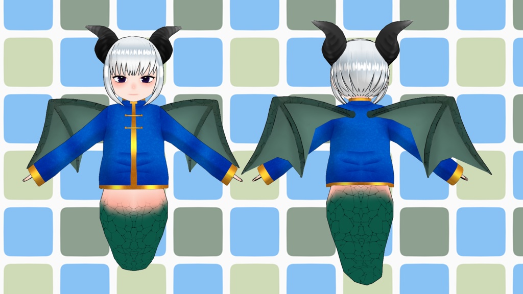 ドラゴン幼体ドラン【VRChat対応3Dモデル】 - 日進月歩ありた工房 - 2/3