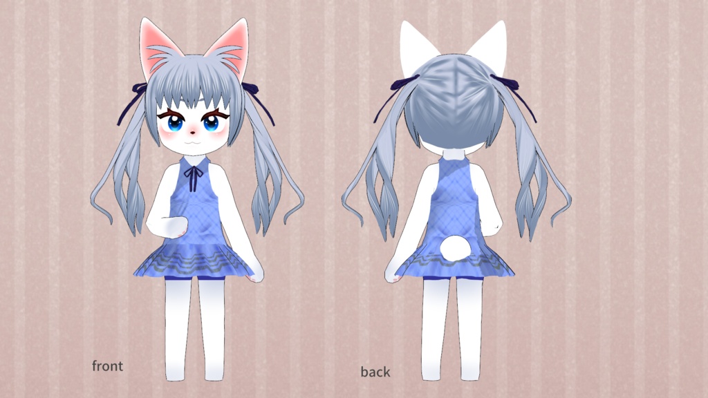 うさねこ Pia【VRChat対応3Dモデル】