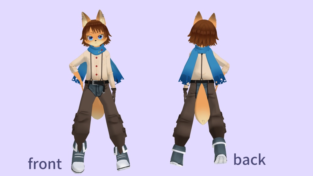 旅狐の少年パト【VRChat対応3Dモデル】 - 日進月歩ありた工房 - 2/3