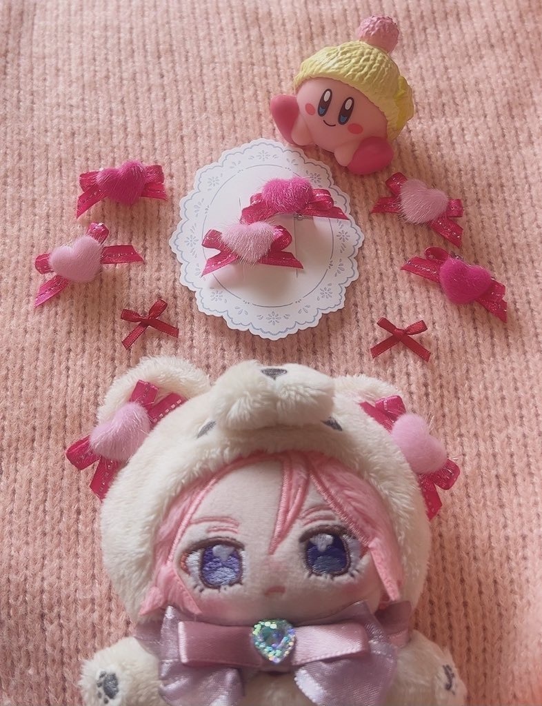 ふわふわハートリボン🩷(ﾐﾆｸﾘｯﾌﾟ)