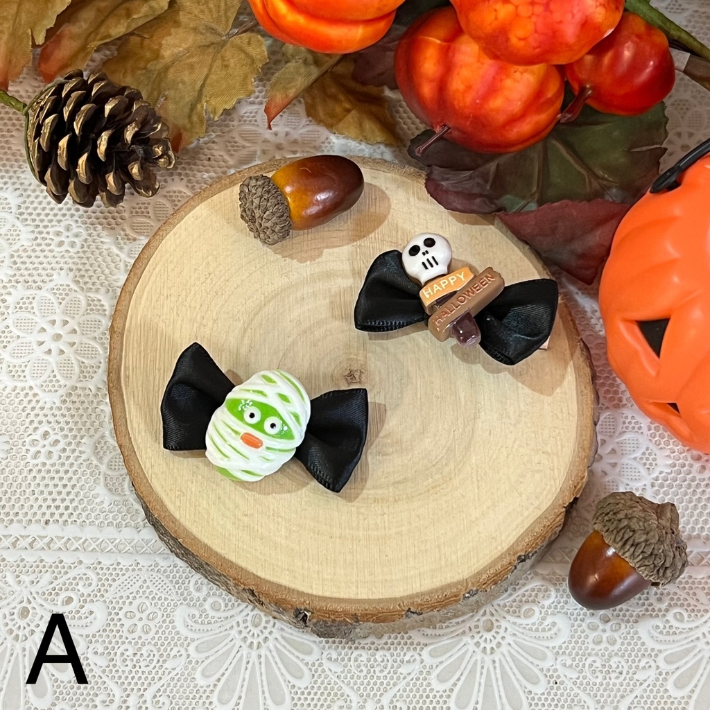 ハロウィンバラエティリボン💀(ミニクリップ)