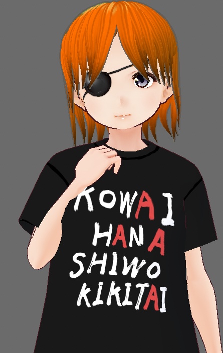 【Vroid】怖い話を聞きたいTシャツ