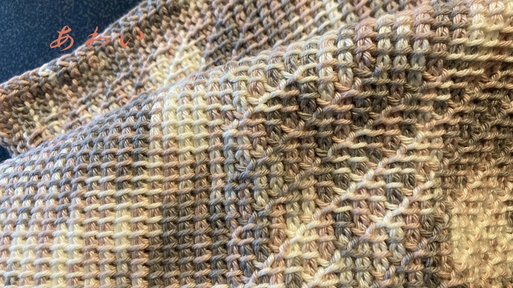 【編み図】タイルハンカチ(斜め)