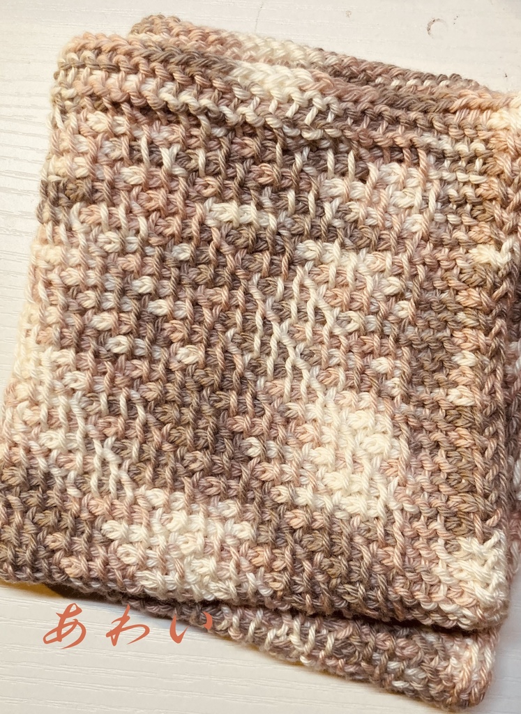 【編み図】タイルハンカチ(斜め)