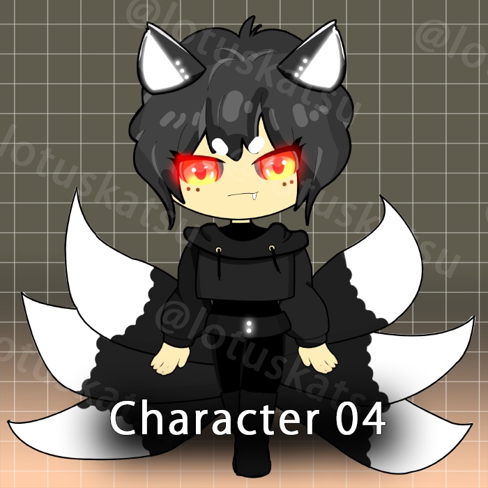 【P2U/Vtuber】P2U Premade Chibi 6-Tails Fox Asset【6 Colors / Full Pack】