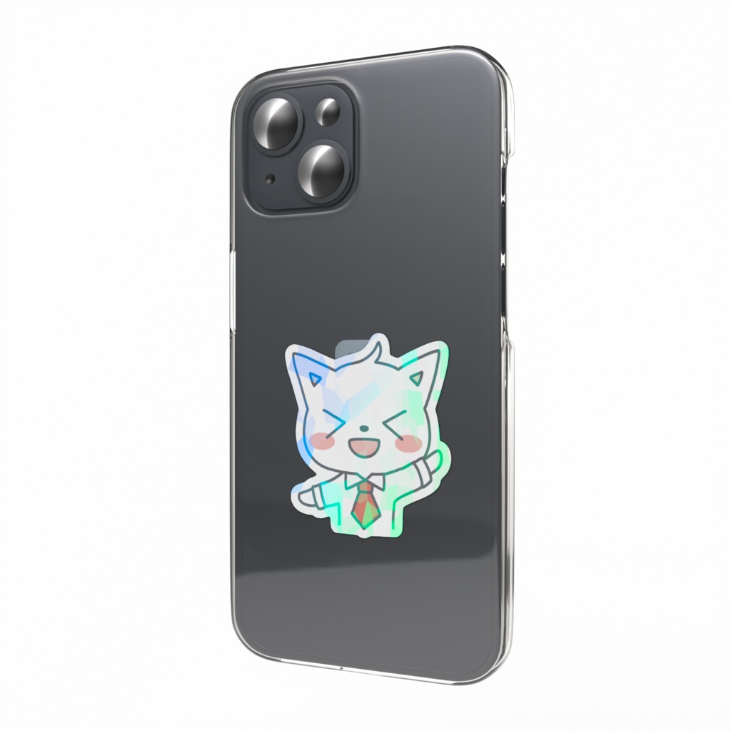 スナイパーキャット　ホログラムスマホステッカー