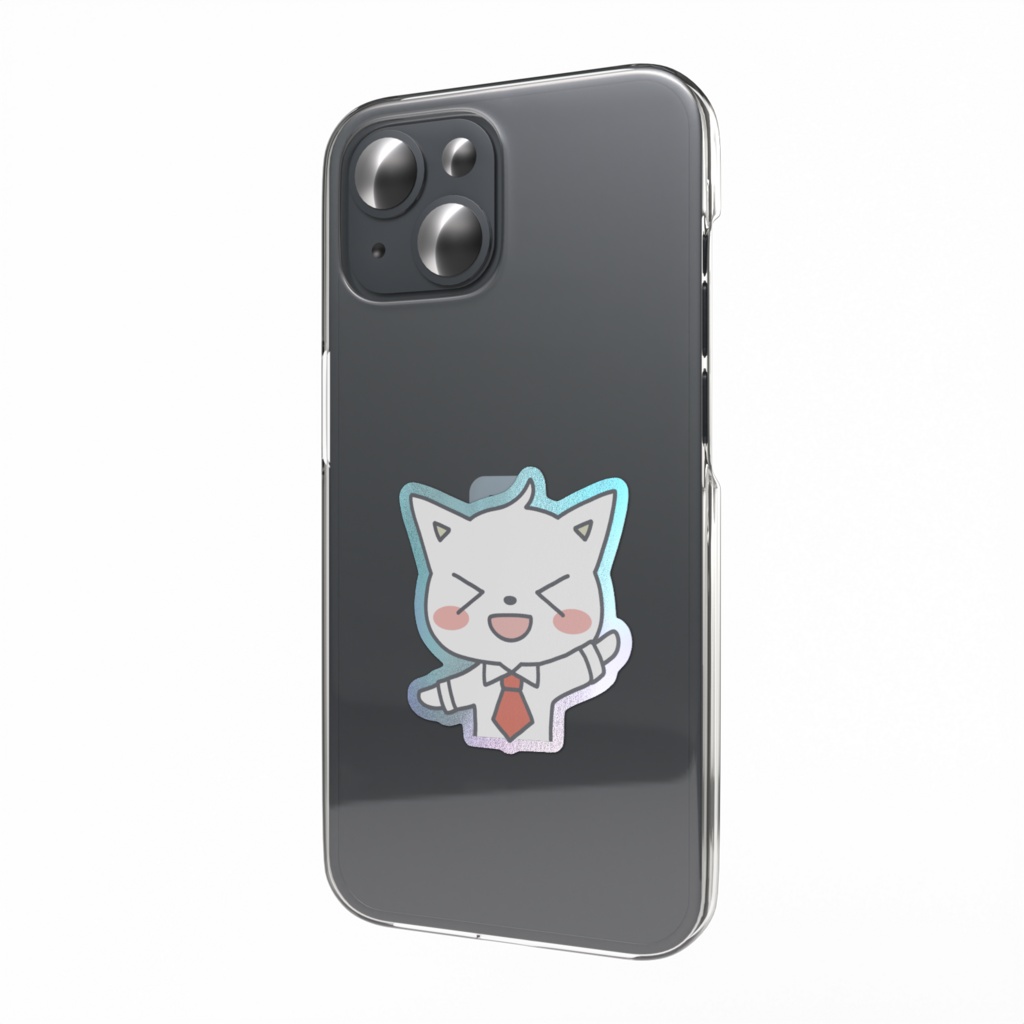 スナイパーキャット　オーロラスマホステッカー