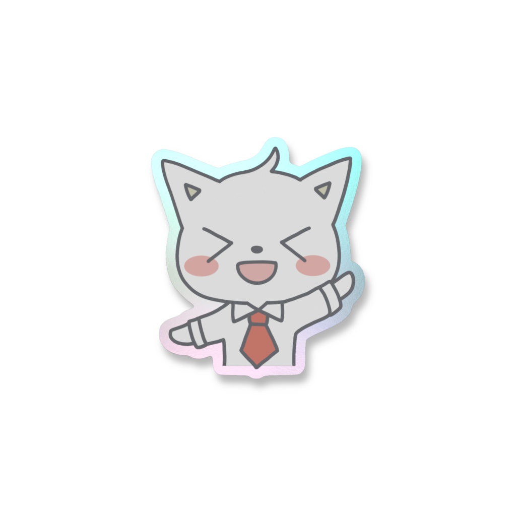 スナイパーキャット オーロラスマホステッカー
