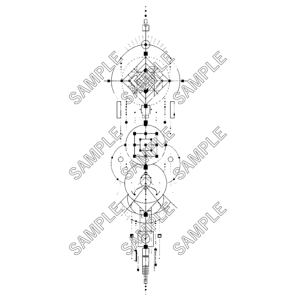 幾何学タトゥーデカールセット / Geometric Tattoo Decal Set