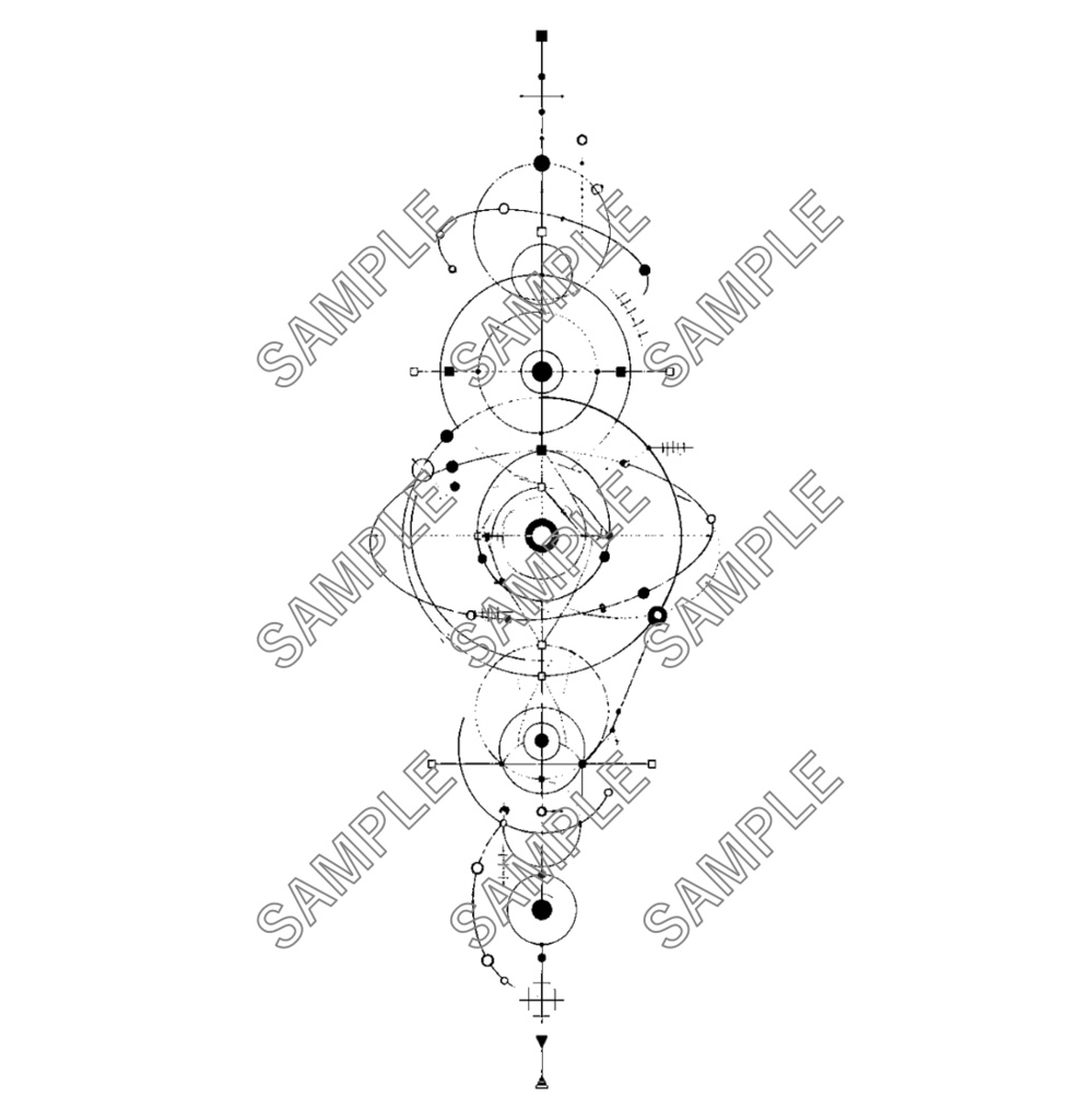 幾何学タトゥーデカールセット / Geometric Tattoo Decal Set
