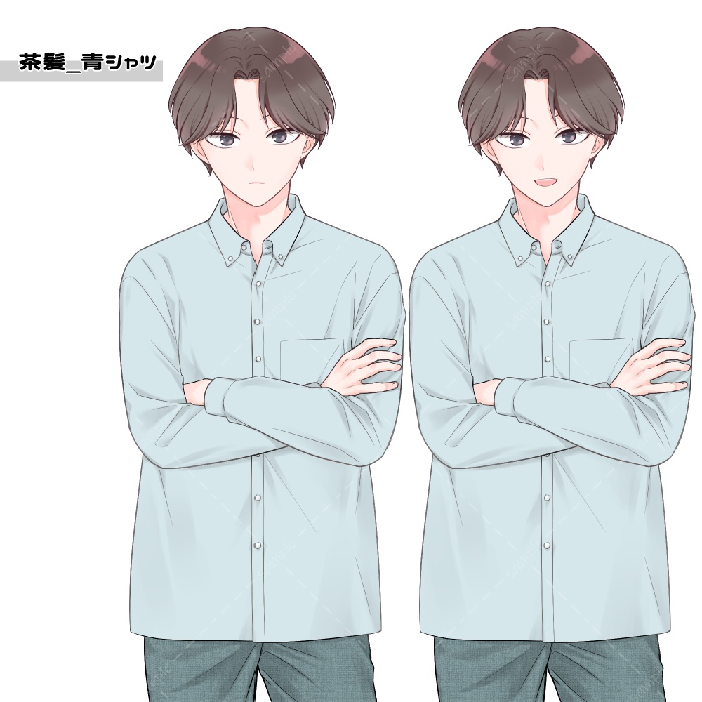 立ち絵素材_男性上半身