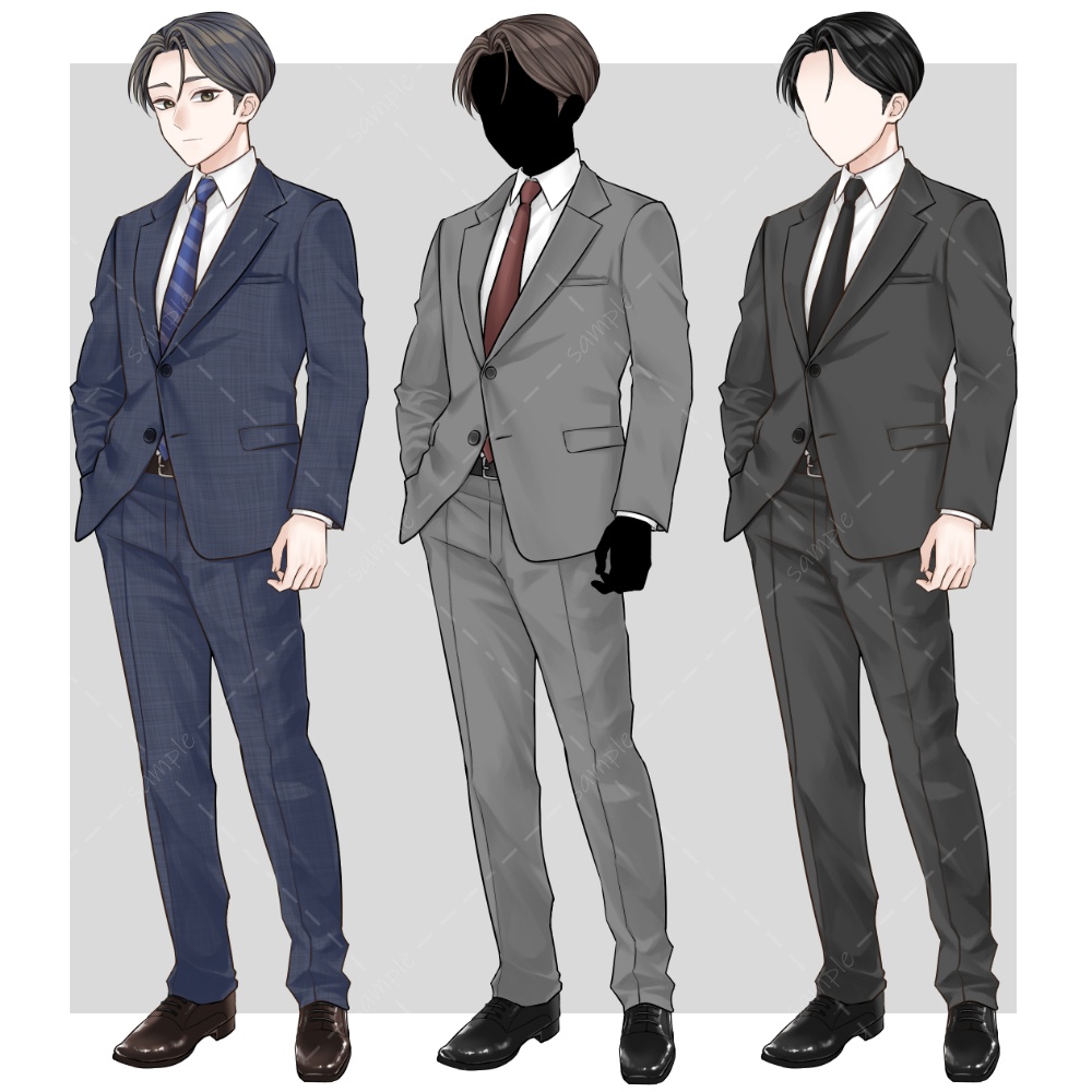 【無料あり】立ち絵素材_スーツ男性