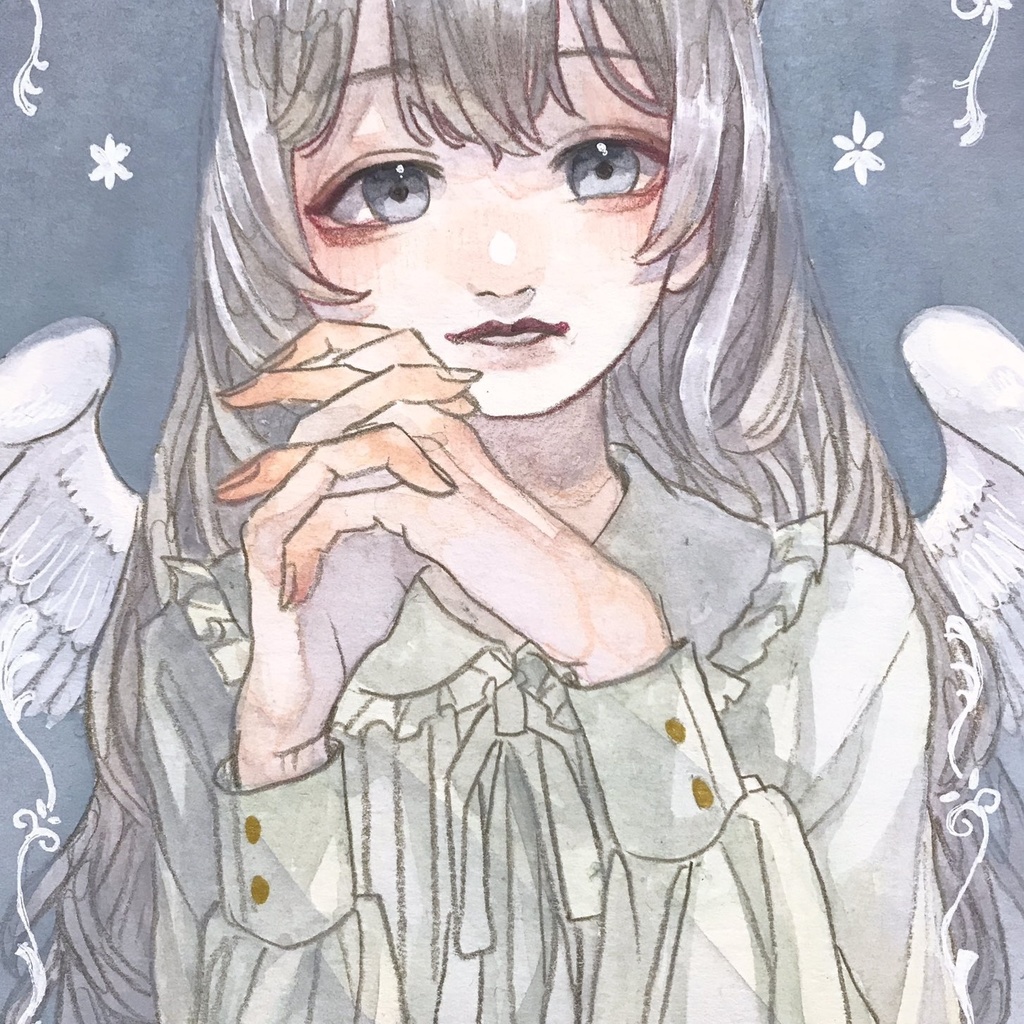 双子の天使 イラスト原画 Haruka Booth