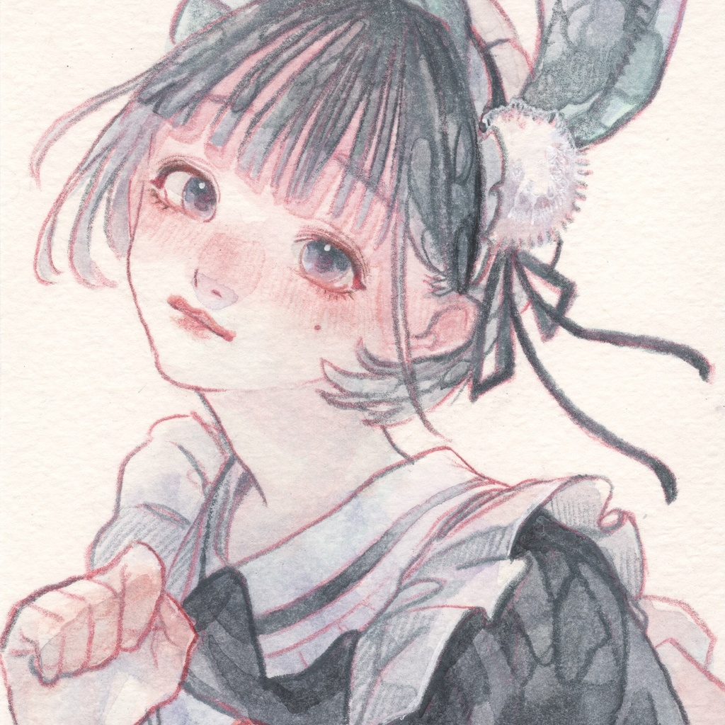 「メイドの子」イラスト原画
