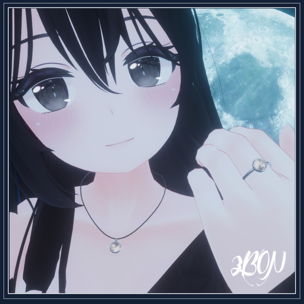 【無料】月の指輪とネックレス moon ring, necklace🌙