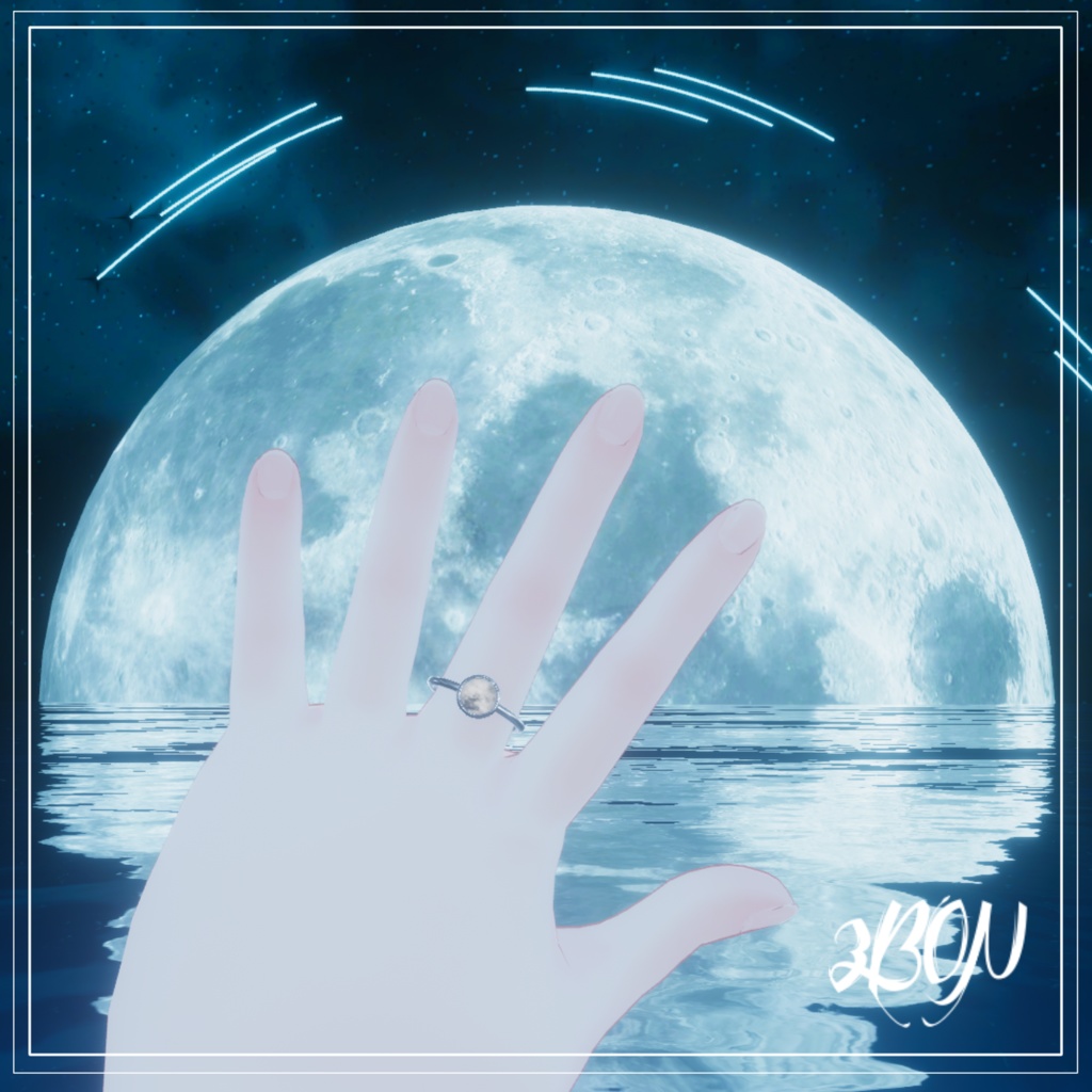 【無料】月の指輪とネックレス moon ring, necklace🌙