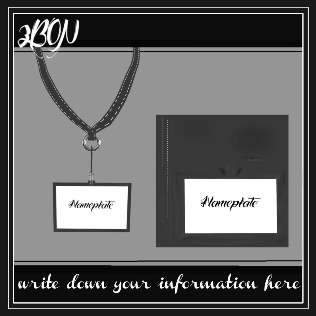 【無料】◀ Nameplate ネームプレート▶