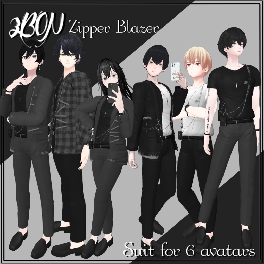 Zipper Blazer (for Minase, Grus, まき, 壱鬼, ハウラ, Anri)