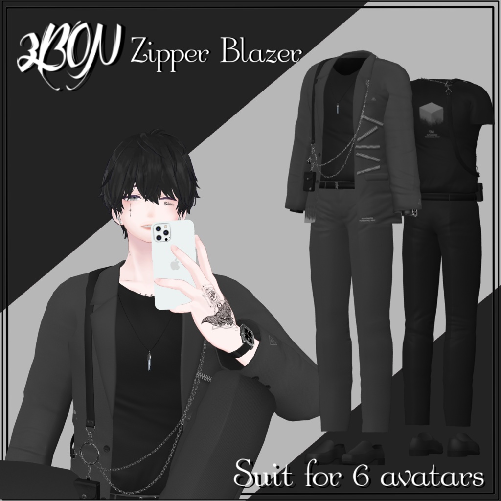 Zipper Blazer (for Minase, Grus, まき, 壱鬼, ハウラ, Anri)