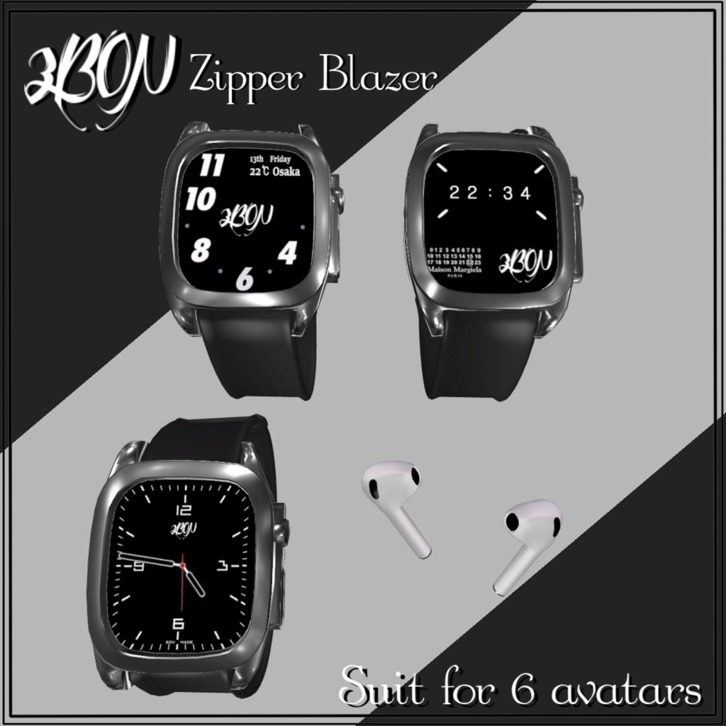 Zipper Blazer (for Minase, Grus, まき, 壱鬼, ハウラ, Anri)