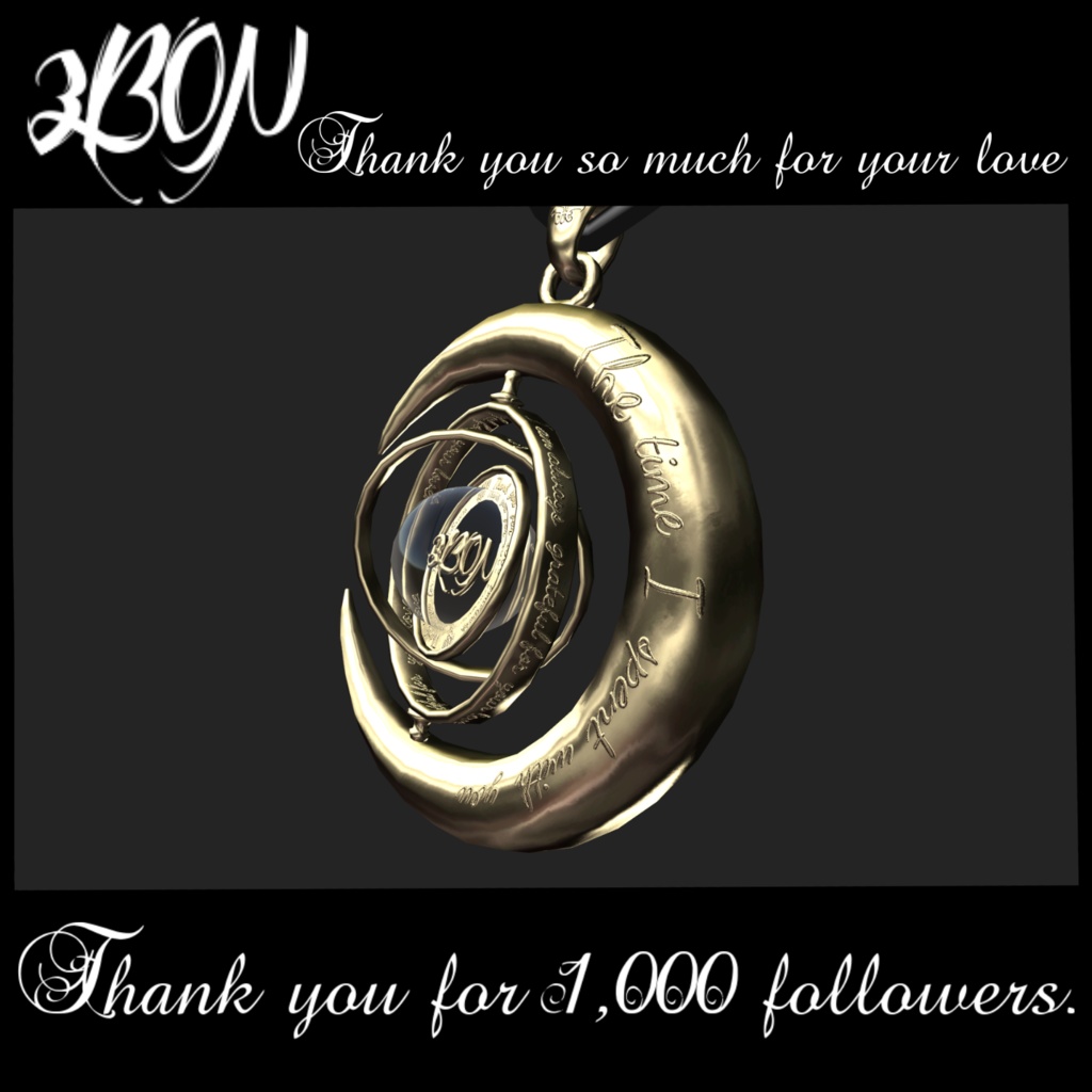 【無料】Necklace for 1000 followers #3BON