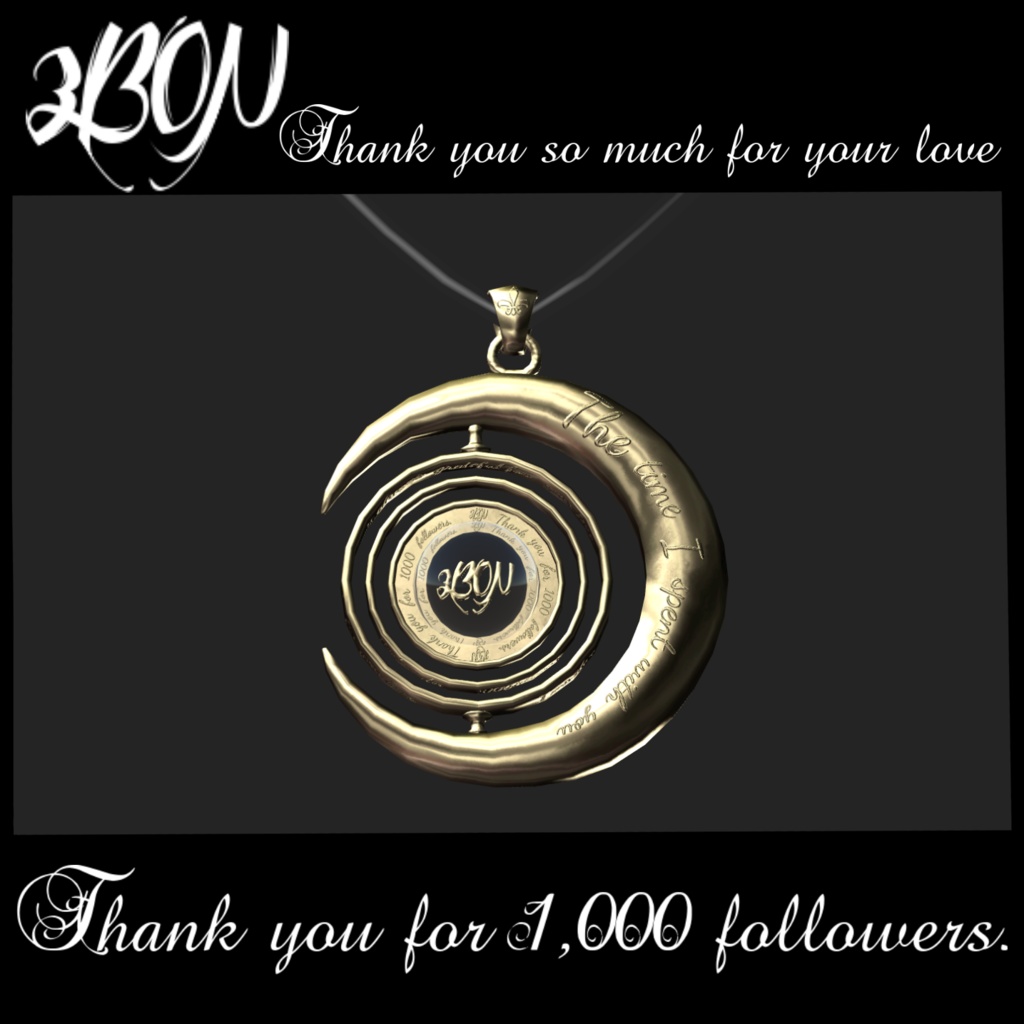 【無料】Necklace for 1000 followers #3BON