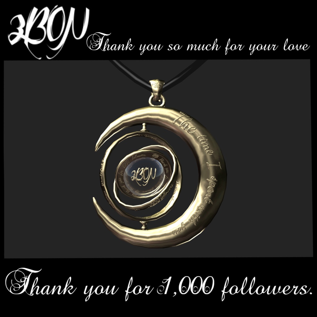 【無料】Necklace for 1000 followers #3BON