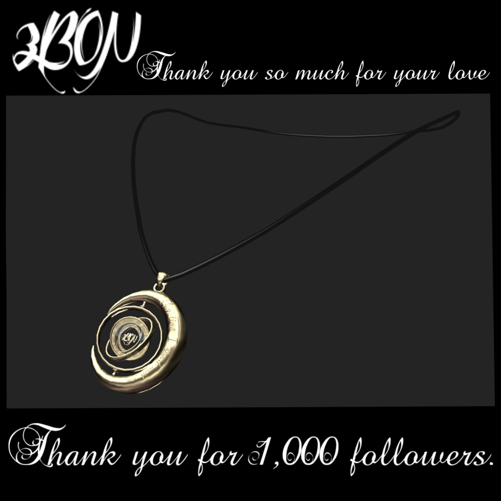【無料】Necklace for 1000 followers #3BON