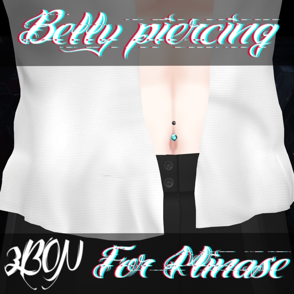 【無料】Belly piercing (for Minase, Anri, Maki) #3BON