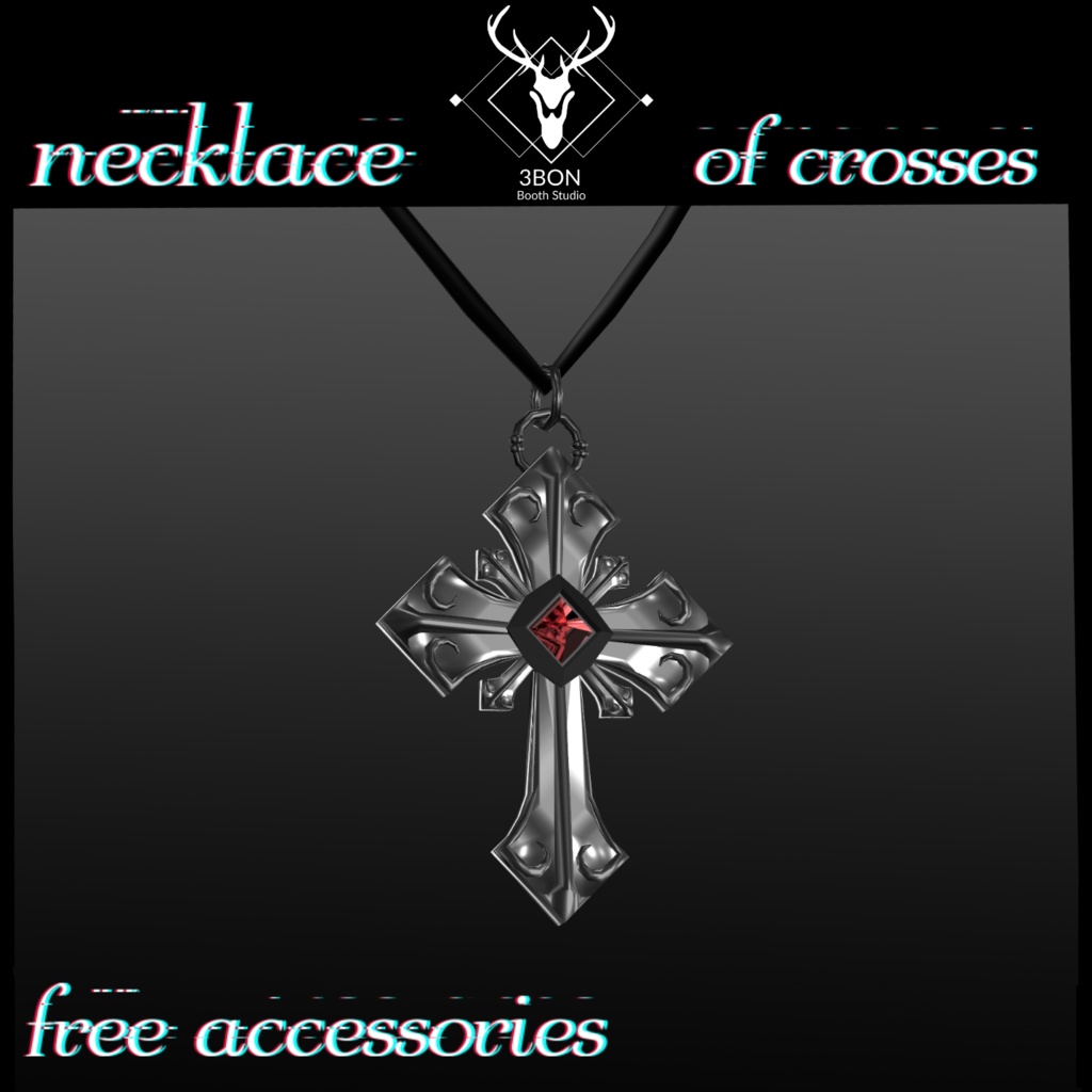 【無料】 Necklace of Crosses   #3BON