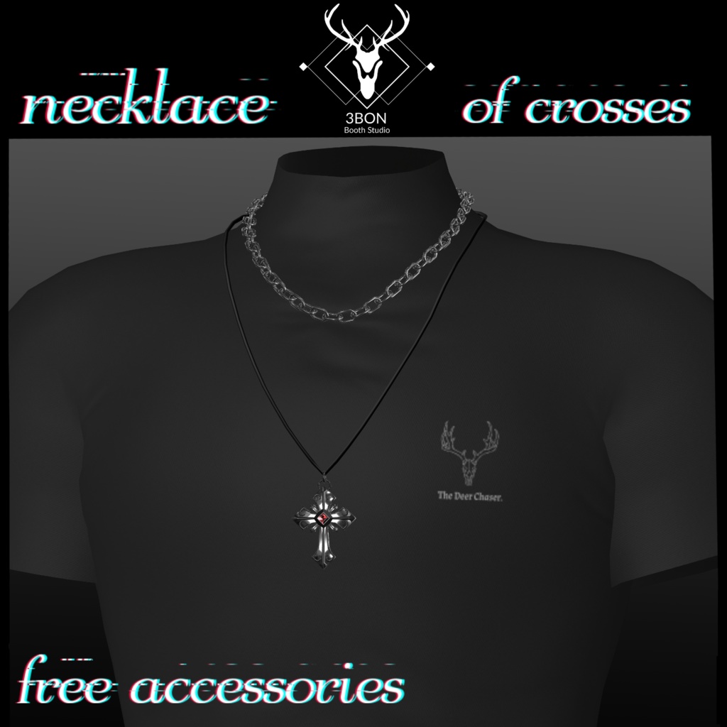 【無料】 Necklace of Crosses #3BON