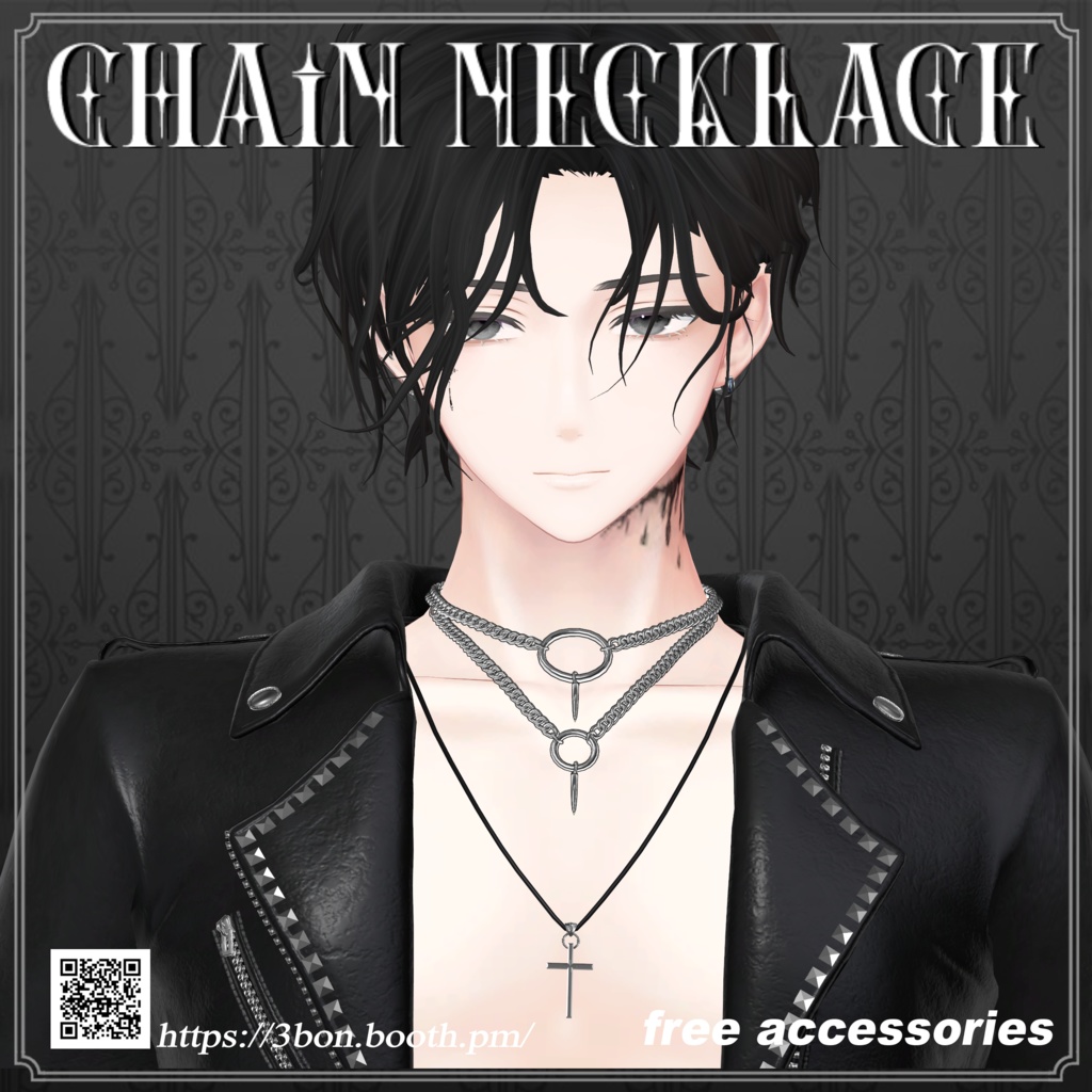 【無料,무료】 Chain necklace #3BON