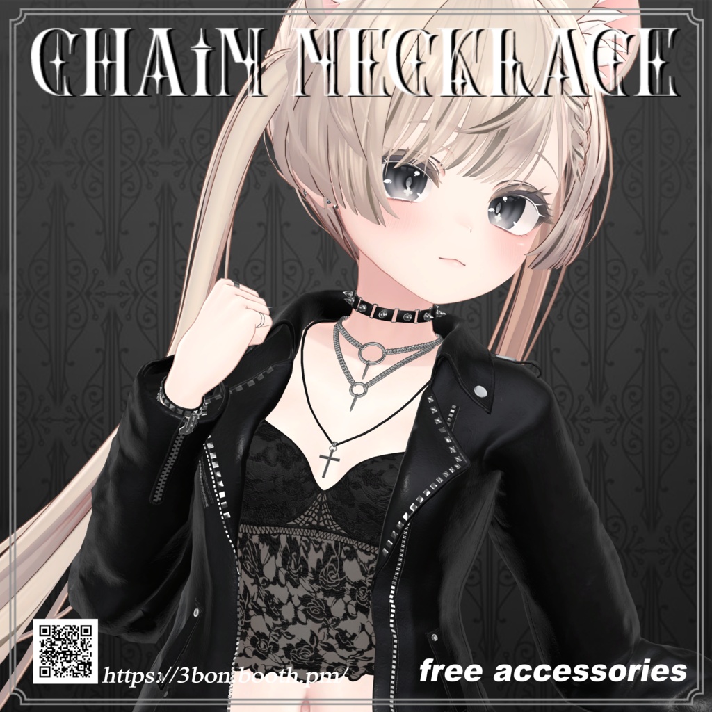 【無料,무료】 Chain necklace #3BON