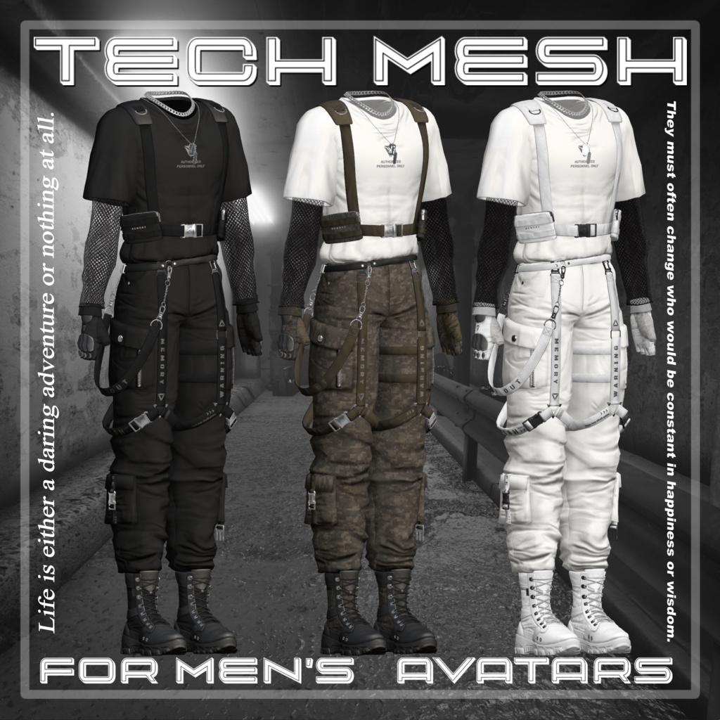 Tech Mesh (for Men's avatars) #3BON