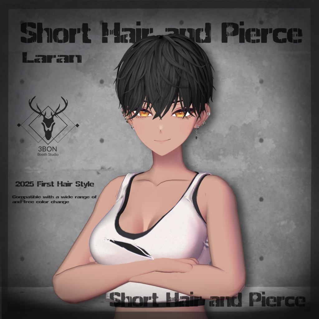 Short Hair and Pierce #3BON