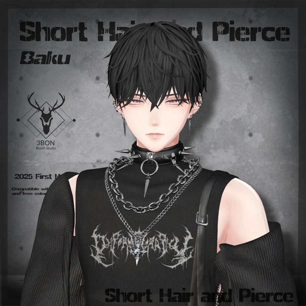 Short Hair and Pierce #3BON