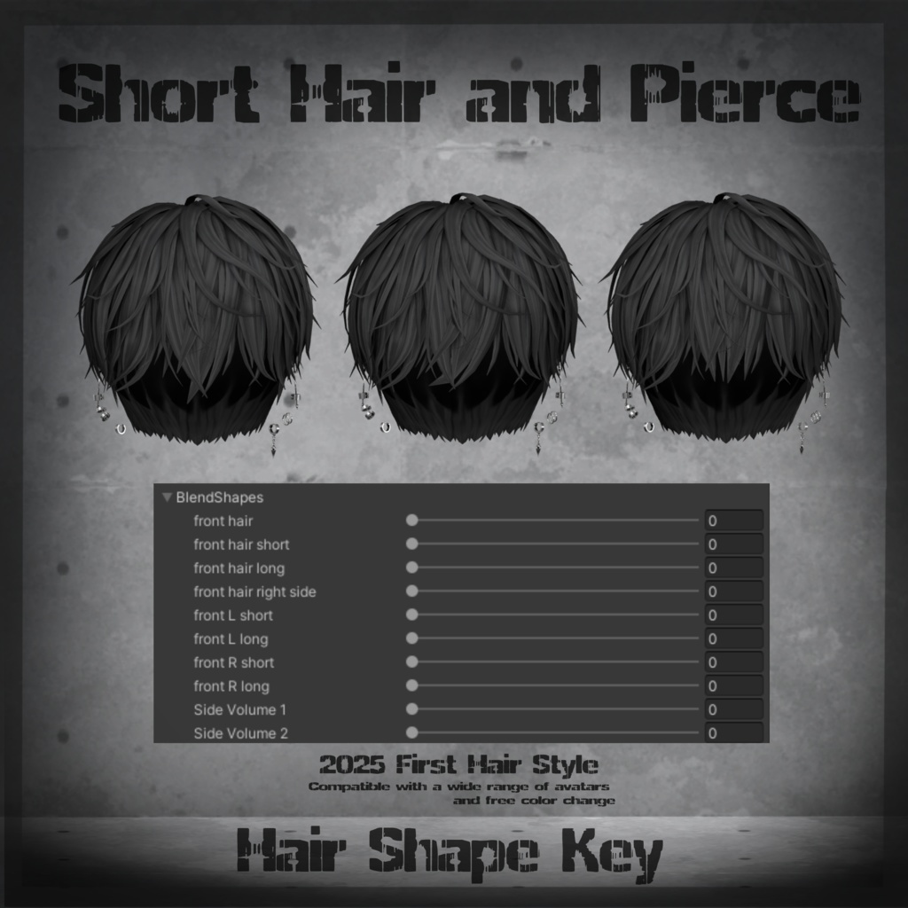 Short Hair and Pierce #3BON