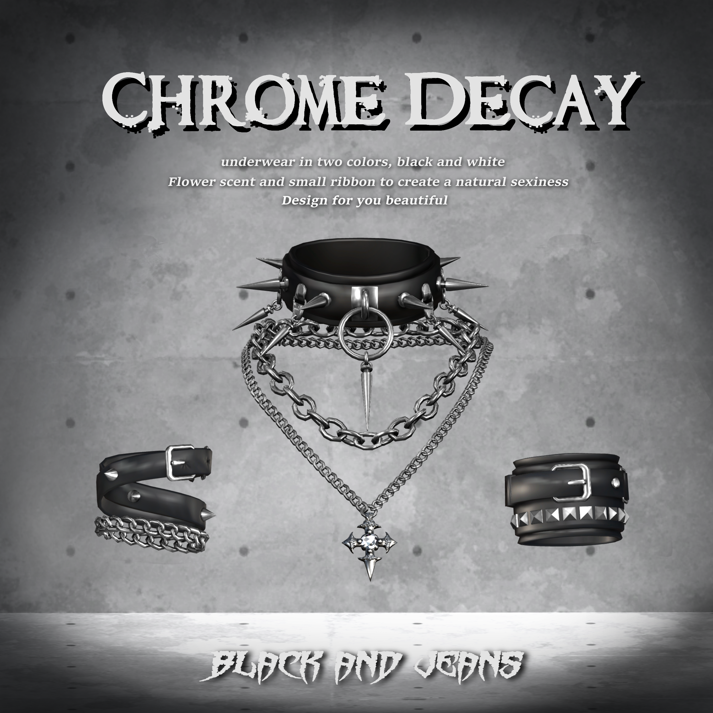 Chrome Decay (for Female avatar) - 3BON - BOOTH