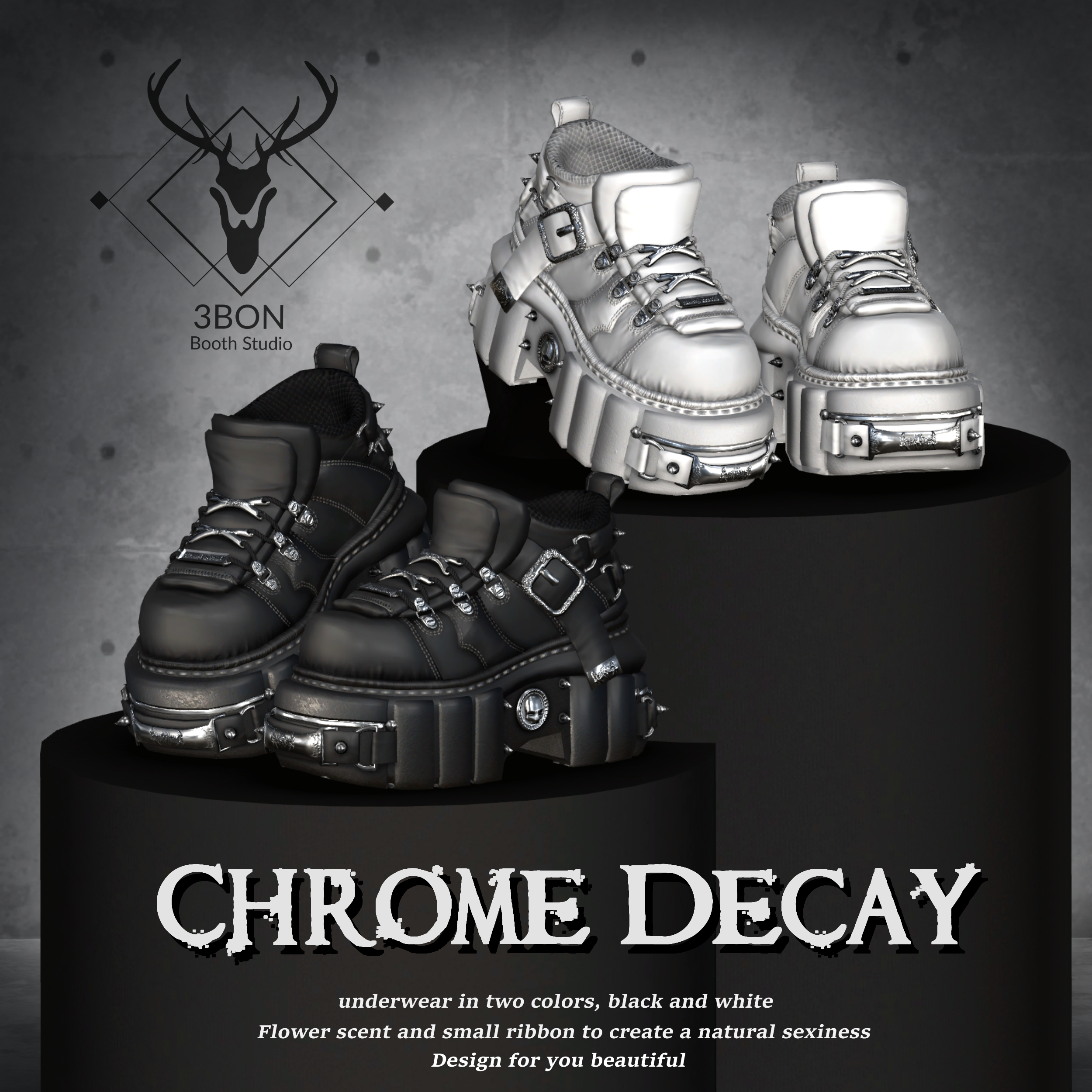 Chrome Decay (for Female avatar) - 3BON - BOOTH