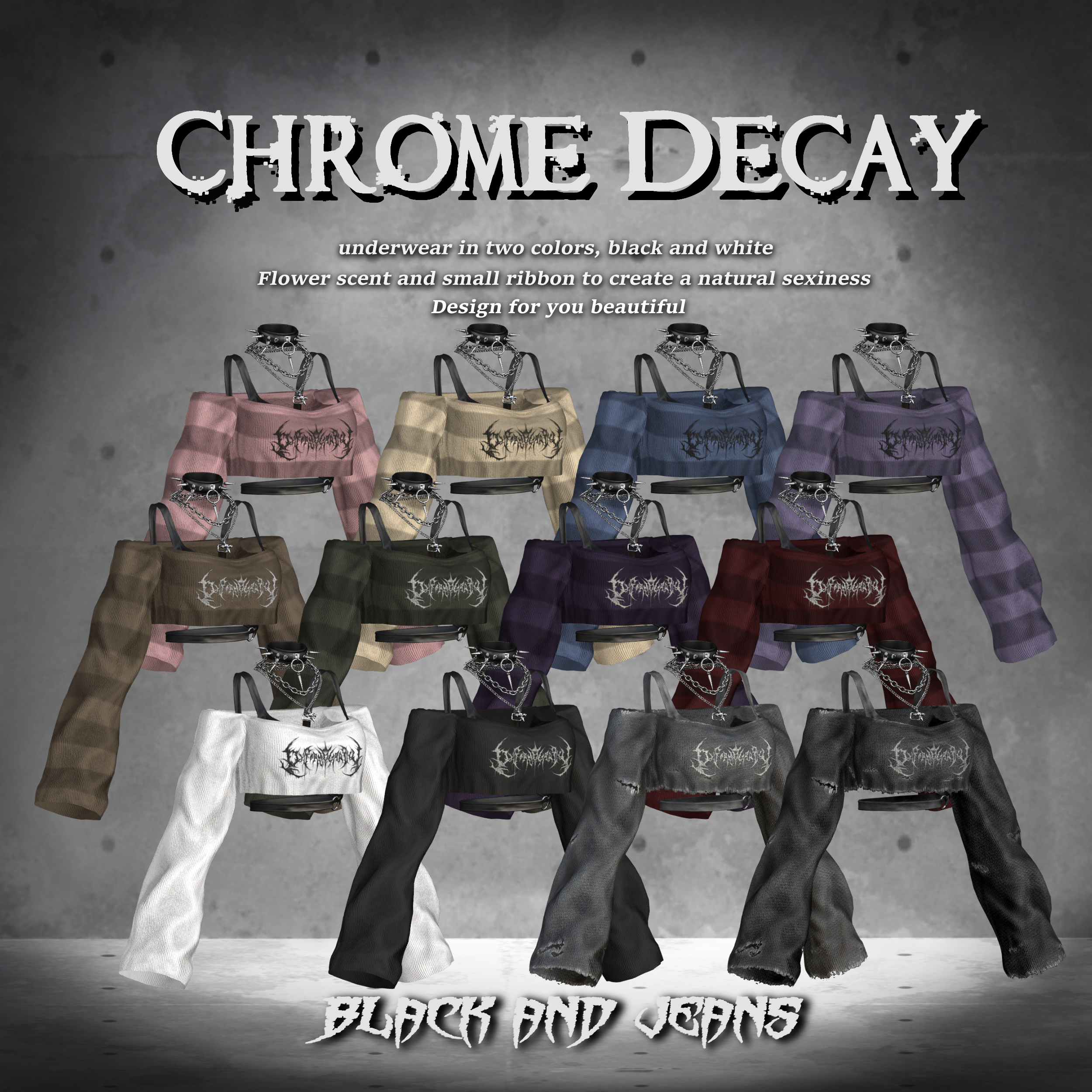 Chrome Decay (for Female avatar) - 3BON - BOOTH