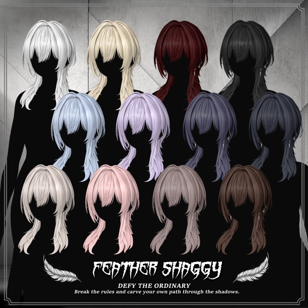 Feather Shaggy Hair #3BON